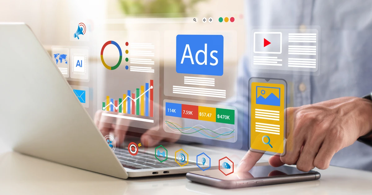 Panel de Google Ads para optimizar campañas, CPA y ROAS objetivo